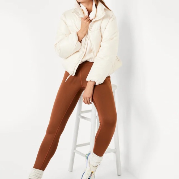 NWT OLD NAVY High-Waisted UltraCoze Leggings Baked Bronze - Picture 3 of 7